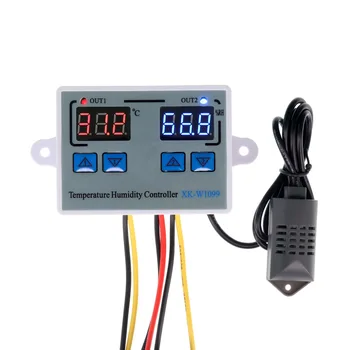 XK-W1099 Dual Termostat Digital de Umiditate Ou Incubator Temperatura Umiditate Controller Regulator Termometru Higrometru