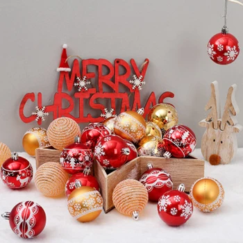 24/30buc Minge de Crăciun Pandantiv 6cm decor de crăciun copaci cu bile Agățat Decoratiuni cadou de craciun pentru Petrecerea de Nunta