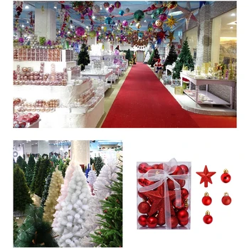 24/30buc Minge de Crăciun Pandantiv 6cm decor de crăciun copaci cu bile Agățat Decoratiuni cadou de craciun pentru Petrecerea de Nunta