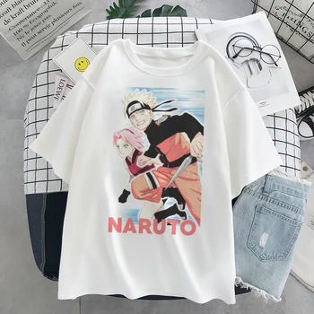 Anime-ul japonez Kakashi Naruto Moda Harajuku Tricou Sasuke desen Animat Amuzant pentru Femei T-shirt Casual Cool Streetwear Tricou Topuri