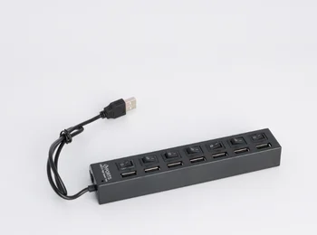 Lego Lumină Componente cutie Baterii cu port usb pentru lego și pin de lumină led kit Șapte Port USB Hub Mic Splitter Comutator dropship