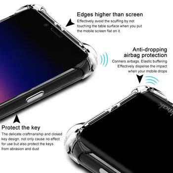 Caz pentru Sony Xperia 1 IMAK la Șocuri Conners Airbag-uri TPU Moale Înapoi Caz Acoperire pentru Sony Xperia 1