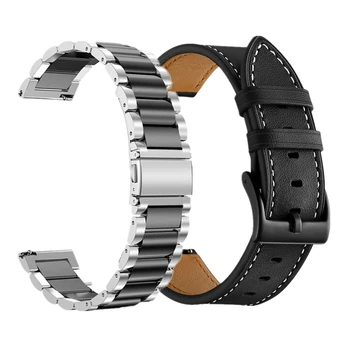 Pentru Samsung Galaxy Watch active 2 44mm 40mm Trupa Seturi din Otel Inoxidabil si Bratara din piele Curea pentru Galaxy Watch 42mm Gear s2