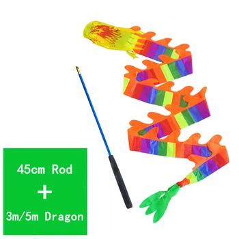 Fitness Colorate Streamer Dragon Copii Dragon Adult Spectacol De Dans Panglică De Sport În Aer Liber Jucării Distractive Jocuri, Activități De Grup