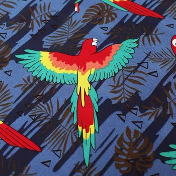 Tesatura de bumbac pentru Rochia de Înaltă calitate Papagal Colorat Imprimare Pânză DIY Păpușă de Cârpă Face Pat Pilota Decoratiuni lucrate Manual