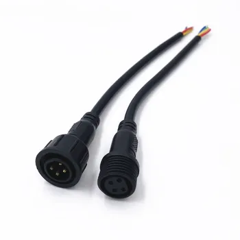 10Pair M16 Impermeabil 2 3 4 5 Pin IP65 Cablul conector pentru Benzi cu LED-uri de sex Masculin și de sex Feminin Jack 22mm piulița Conectorului 20CM OD 6mm
