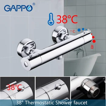 GAPPO Sistem de Duș cu termostat duș baie mixer cu termostat montat pe perete de duș cu hidromasaj robinet mixer de apa de baie griferia
