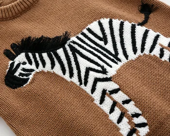 Romper Pentru Copii Nou-Născuți Tricotate Haine Pentru Copii Zebra Baby Boys Romper Toamna Iarna Pentru Copii Salopeta Pentruboy CottonToddler Băieți Combinezoane