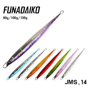 FUNADAIKO 100g jig metal duce pește jigging atrage isca Artificial de Metal lent jig pescuit nada timp jig unealtă de pescuit inchiku