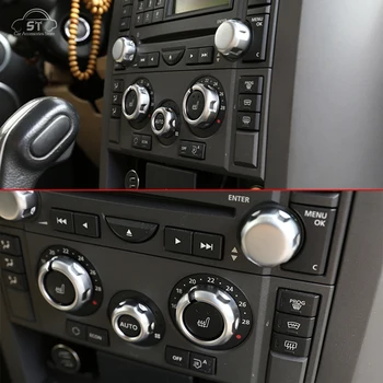 Argint,Centrală de Control,Aer Conditionat Butonul de Volum Capac Ornamental,ABS Cromat,pentru LandRover Discovery 3 LR3 2004-2009,Accesorii Auto