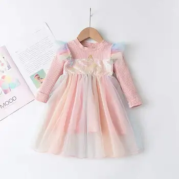 Fete Rochie 2021 Nou Brand de Toamnă de Primăvară Haine Fete Carouri de Proiectare de Buzunar pentru Fete pentru Copii Princess Dress Vestido Halat Fille 2-6M