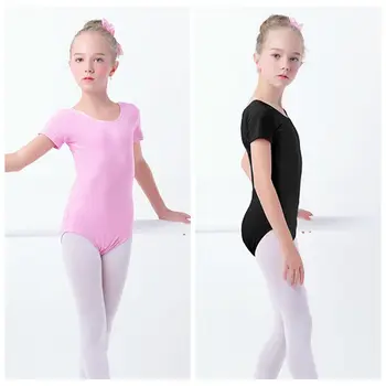 Copilul Fete Gimnastica Fustei De Balet Tricouri Haine Dans Purta Negru, Violet, Tricouri Bumbac Body Pentru Dans