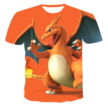 Pokemon 3D de Vara T-Shirt pentru Bărbați Populare pe O Maneca-guler Streetwear disponibile pentru personalizare din 2021 să XXS-6XL
