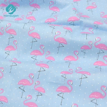 Mensugen 50cm*160cm Desene animate Bumbac Flamingo Tesatura pentru Patchwork lenjerie de Pat pentru Copii Foaie de Perne, pătură Rochii de Cusut Material