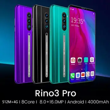 Smartphone Rino3 Pro 5.8 Inch Ecran Telefon Android Picătură De Apă Smartphone Cu Ecran De Culoare Solidă Telefon Mobil Forma Rece De Moda