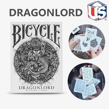 Bicicleta DragonLord Alb Pachet de Cărți de Joc Standard de Poker Dimensiune USPCC Personalizate Ediție Limitată Carte de Magie Jocuri Trucuri Magice elemente de Recuzită