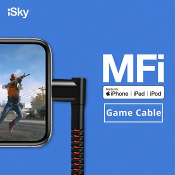 ISky de 90 de Grade Ifm Cablu Joc de Cablu pentru iPhon X8765 SE de Iluminat pentru Incarcator USB de Încărcare Rapidă în Unghi Cablu de Date de Sincronizare Cot
