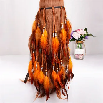 2019 nou stil Boem Pene Bentita Coarda Păr Frizură articole pentru acoperirea capului Tribal Hippie Handmade Accesorii de Par pentru Femei și 62