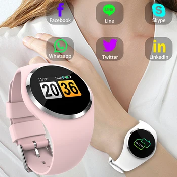 Fitness Smart Watch Femei Care Rulează Heart Rate Monitor Tensiunii Arteriale Bluetooth Pedometru Tactil Inteligent Ceas Sport Pentru Femei