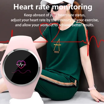 Fitness Smart Watch Femei Care Rulează Heart Rate Monitor Tensiunii Arteriale Bluetooth Pedometru Tactil Inteligent Ceas Sport Pentru Femei