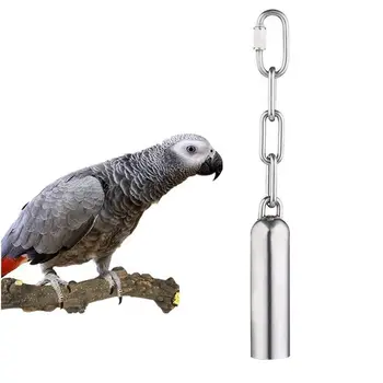 Din Oțel inoxidabil Bell Jucărie pentru Păsări,Grele Colivie Jucarii pentru Papagali, Gri African, Mini Macaws, Mici Cacadu