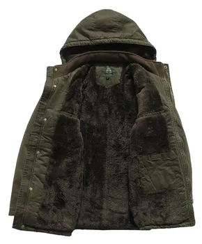 Rusia Geaca de Iarna Barbati de Brand Militare Palton Lână Îngroșa Termică Hanorac Homme Mediu-lung Jacheta Plus Dimensiune 5XL