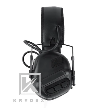 KRYDEX IPSC Comunicare Casca Peltor Comtac de Reducere a Zgomotului Căști Pentru Tactice de Fotografiere de Vânătoare Activități Militare BK