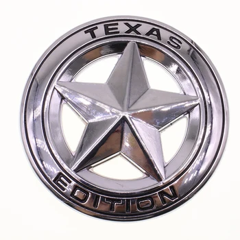 EIDRAN 3D TEXAS EDIȚIE Metal Autocolant Auto Star Logo Emblema, Insigna de Styling Auto Autocolant