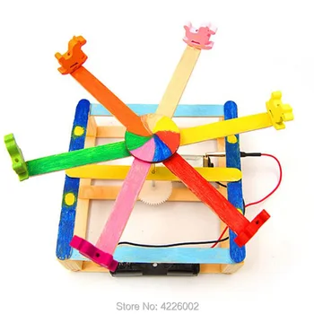 Copii DIY Kit Roata Carusel Fizica Experiment științific STEM Jucărie Electronic Tehnologia Construcțiilor Proiect pentru Copiii de Școală