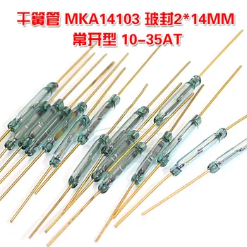 10buc/lot comutator reed MKA14103 normal deschis tip 2 * 14MM magnetic comutator controlat de placat cu aur de 10 metri-35AT