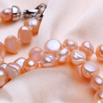 FENASY Naturale de apă Dulce Autentic stil Baroc Coliere de Perle Pentru Femei de 8-9mm Bijuterii Perla 45cm Bijuterii de Nunta