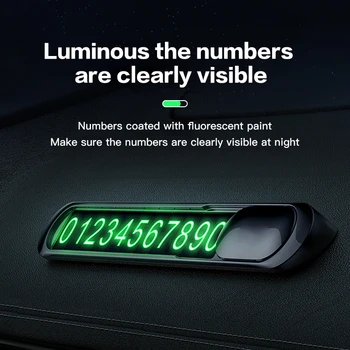 La bord parcare temporară de telefon număr de înmatriculare auto se deplasează card creative parcare semn În mașină tura de înmatriculare