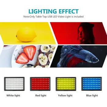 Neewer 2 Pachete Estompat 5600K USB LED Lumina Video cu Trepied Reglabil Stand/Filtre de Culoare pentru Masa/Mic Unghi de Fotografiere