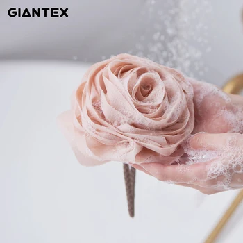 Giantex 4buc Rose Forma de Baie de Flori Gros PE Mediu Baie Mingea Drăguț Atingere Moale de Baie Flori de Adânc Decontaminare Mingea