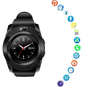 Ceas inteligent Bluetooth ecran tactil Android rezistent la apa de sport bărbați și femei ceas inteligent cu camera slot pentru card SIM