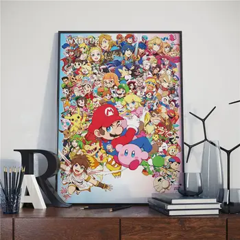Super Mario joc video populare de arta pictura Acasă Decor Art Decor Pepinieră Camera pentru Copii calitate HD postere canvas tablou M699