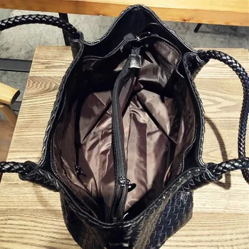 Deluxe mână-țesute sac doamnă în stil European, cu capacitate mare de geantă de mână singură geantă de umăr, sac de cumpărături doamna de agrement încălecat sac