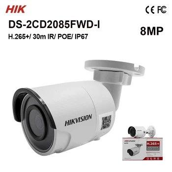 DS-2CD2085FWD-am în stoc Original Hikvision 8MP Camera Glonț H. 265+ IP67 IR 30m suport 128G Vânzare Fierbinte CCTV aparat de Fotografiat
