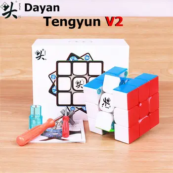 Dayan tengyun V2 M 3x3x3 Magnetic Viteză Magic Cube Profesionale Stickerless Magneți de Puzzle de Învățământ Cuburi de Jucării Tengyun V2M