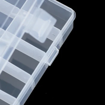 WLYeeS Dreptunghi de 24 de Grile Plastic de Depozitare Cutie de Bijuterii Transparente Compartiment de Stocare de Caz pentru bijuterii Margele Recipient Cutii
