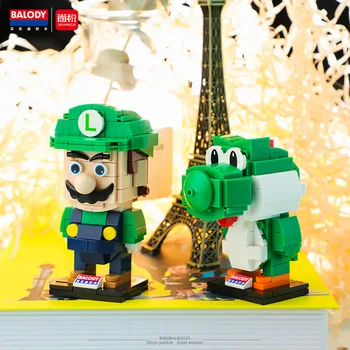 196pcs+ Mario Bros BricksHeadz Figura Blocuri Super Yoshied Model 3D Mirco Cărămizi Jucarii Pentru Copii Cadouri