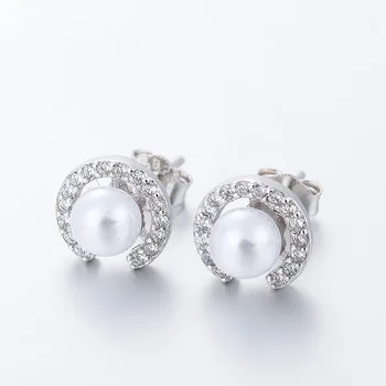 Noua moda coreeană Litere CC rotunde perla cercei accesorii bijuterii drăguț femei lady știfturi transport gratuit