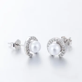 Noua moda coreeană Litere CC rotunde perla cercei accesorii bijuterii drăguț femei lady știfturi transport gratuit