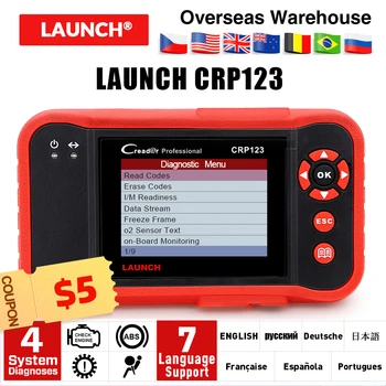 2020 Lansarea CRP123 Original LANSAREA x 431 Creader CRP123 Plin OBDII OBD2 instrument de diagnosticare Auto Cititor de Cod Scanner DHL gratuit