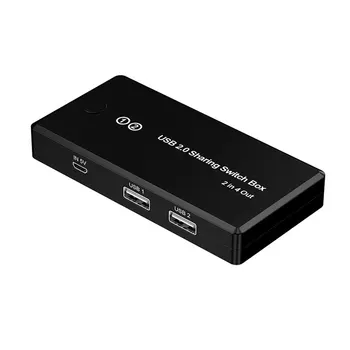 USB KVM Switch USB 3.0 2.0 Switcher pentru Tastatură, Mouse, Imprimantă, Monitor 2 Pc-uri de Partajare a 4 Dispozitive USB Comutator