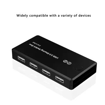 USB KVM Switch USB 3.0 2.0 Switcher pentru Tastatură, Mouse, Imprimantă, Monitor 2 Pc-uri de Partajare a 4 Dispozitive USB Comutator