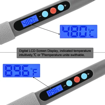 60 W / 220V LCD Digital de lipit ciocan de Lipit Reglabil Interne de Încălzire Termostat Digital fără Plumb Control