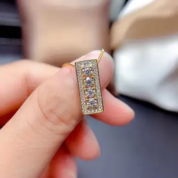 2020 nou stil moissanite Doamna Colier Rotund 3mmx 3 mm dimensiune fiecare bijuterie real argint 925 GRA certificat de fata ziua de nastere cadou de moda