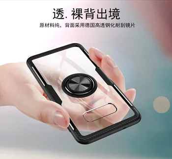 Transparent Caz de Telefon Pentru Samsung Galaxy S9 S10 5G M30 A40S M20 M10 Nota 9 Lite Plus Masina Magnetice Deget Inelul Titularul Acoperi