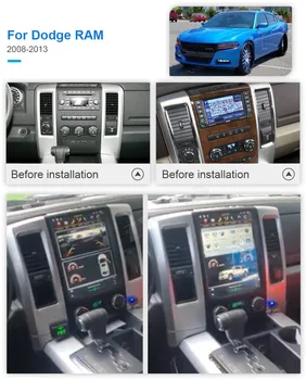 Tesla Ecran Pentru Dodge RAM 1500 2500 2008 2009 2010 2011 2012 2013-2019 Android Player Unitate GPS Auto Audio Stereo Radio Recorder